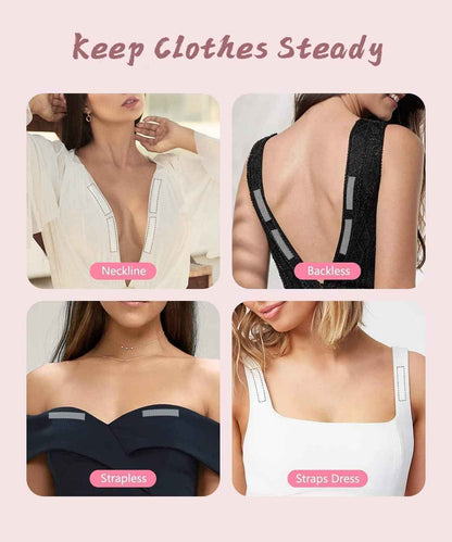 144-Strips Double-Sided Tape for Fashion, Clothes, Body 2 Sizes