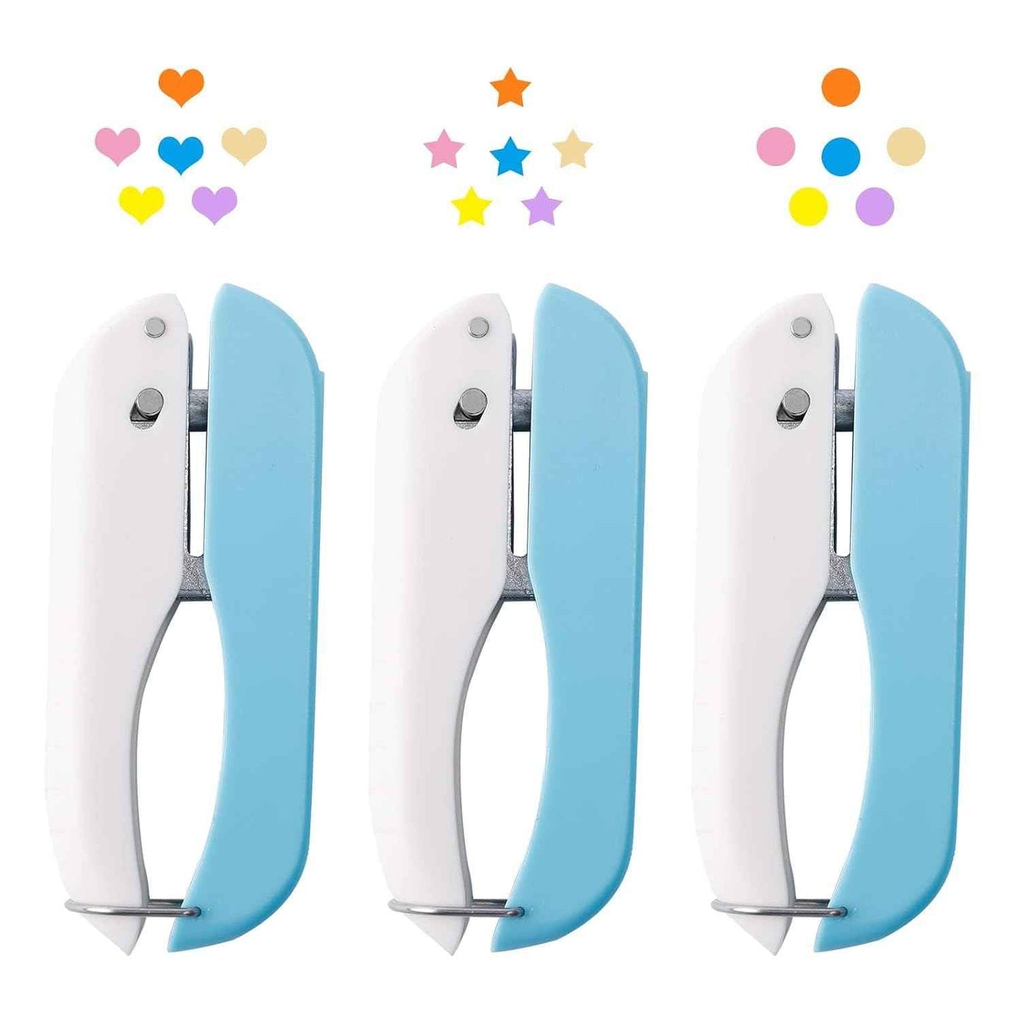 3 Pack Paper Craft Hole Punch Shapes,1/4 Inch