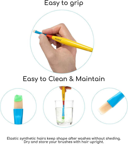 MEEDEN Paint Brushes for Kids 5 Pack