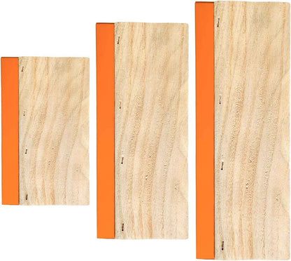 3 Pieces Screen Printing Squeegees - 3 Sizes (5.9/9.4/13.7 Inch)