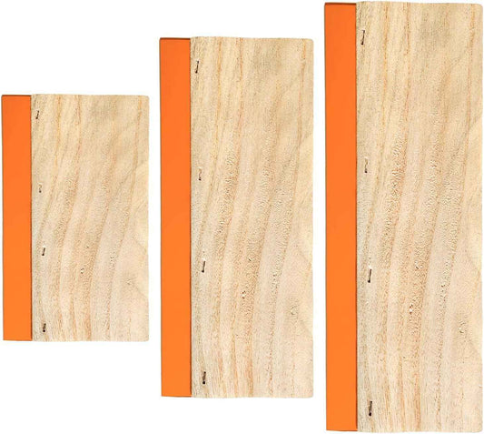 3 Pieces Screen Printing Squeegees - 3 Sizes (5.9/9.4/13.7 Inch)