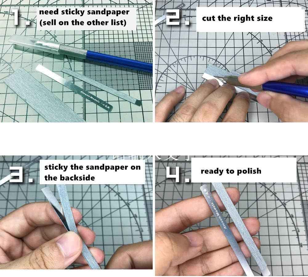 10in1 Stainless Steel Sanding Rod Fine Alexen Models Polishing Sticks - TTpen