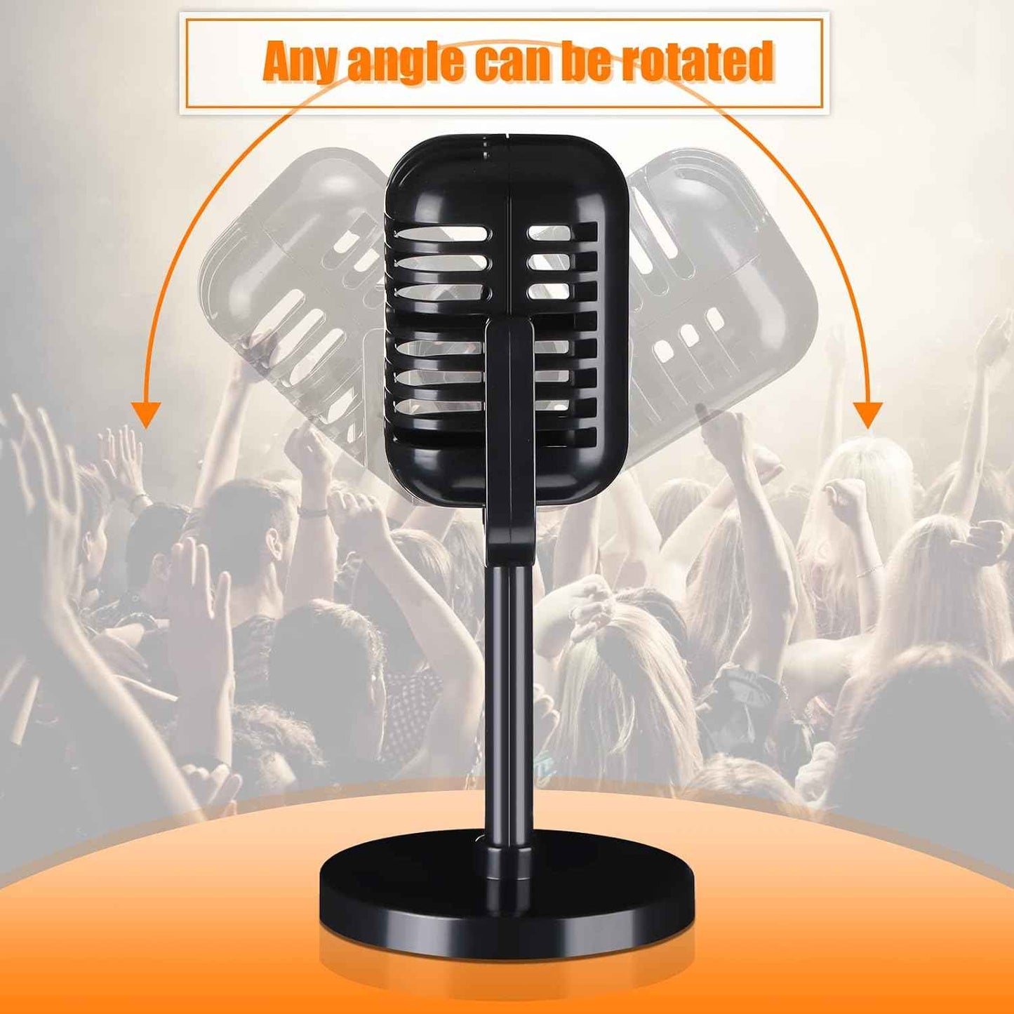 2pcs Retro Microphone Props Model Plastic Fake Microphone Decor