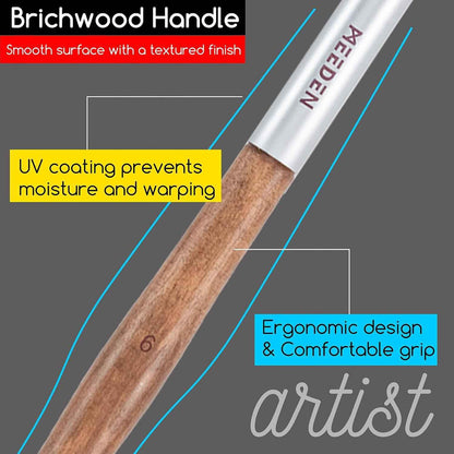 MEEDEN Artist Oil Paint Brush Set 10 Pack