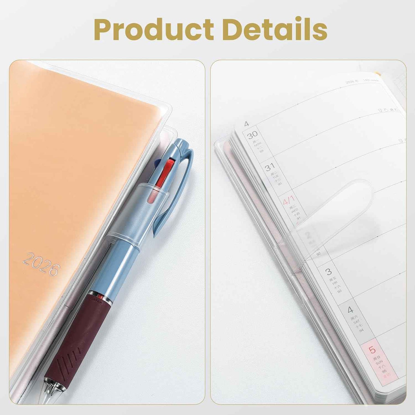 PVC Clear Cover for Hobonichi Weeks Planner 3-Pack