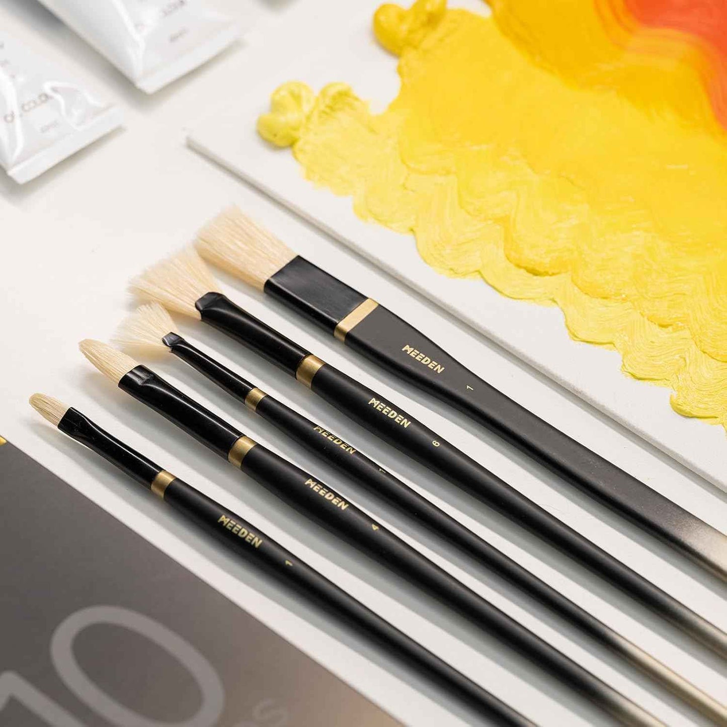 MEEDEN Oil Paint Brush Set 10 Pieces