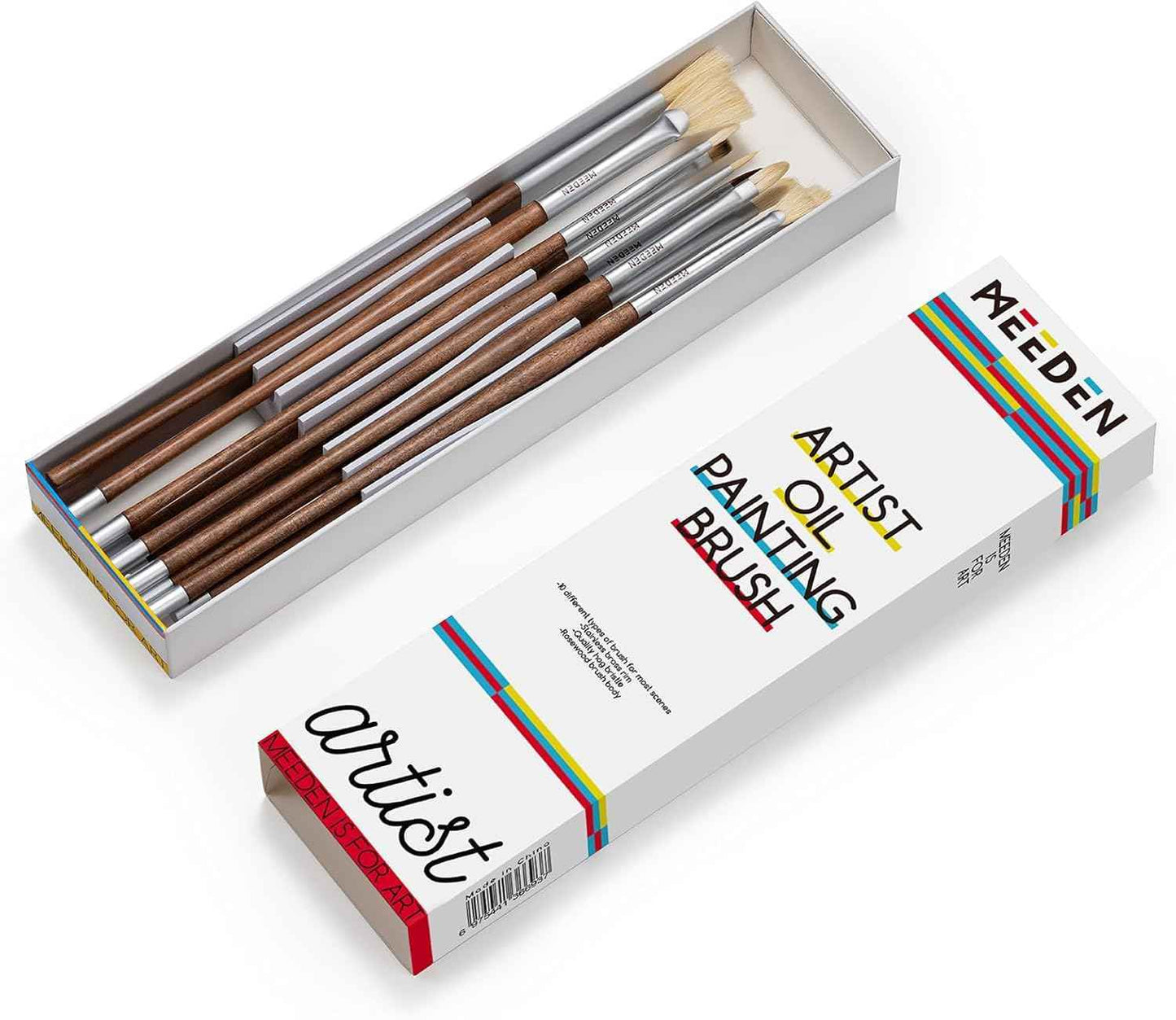 MEEDEN Artist Oil Paint Brush Set 10 Pack