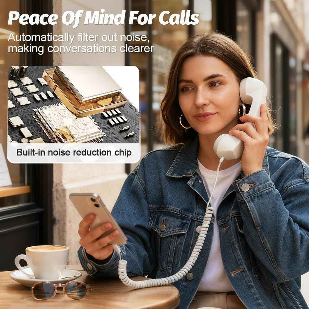 Retro Phone Handset Landline Telephone Style Type-C