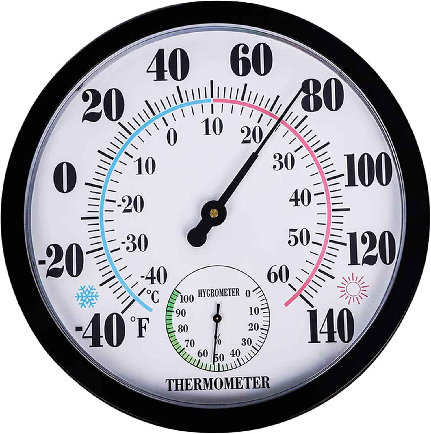 10 Inch Indoor Outdoor Thermometer Hygrometer