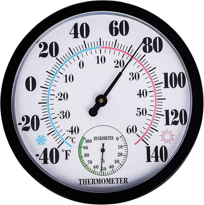 10 Inch Indoor Outdoor Thermometer Hygrometer