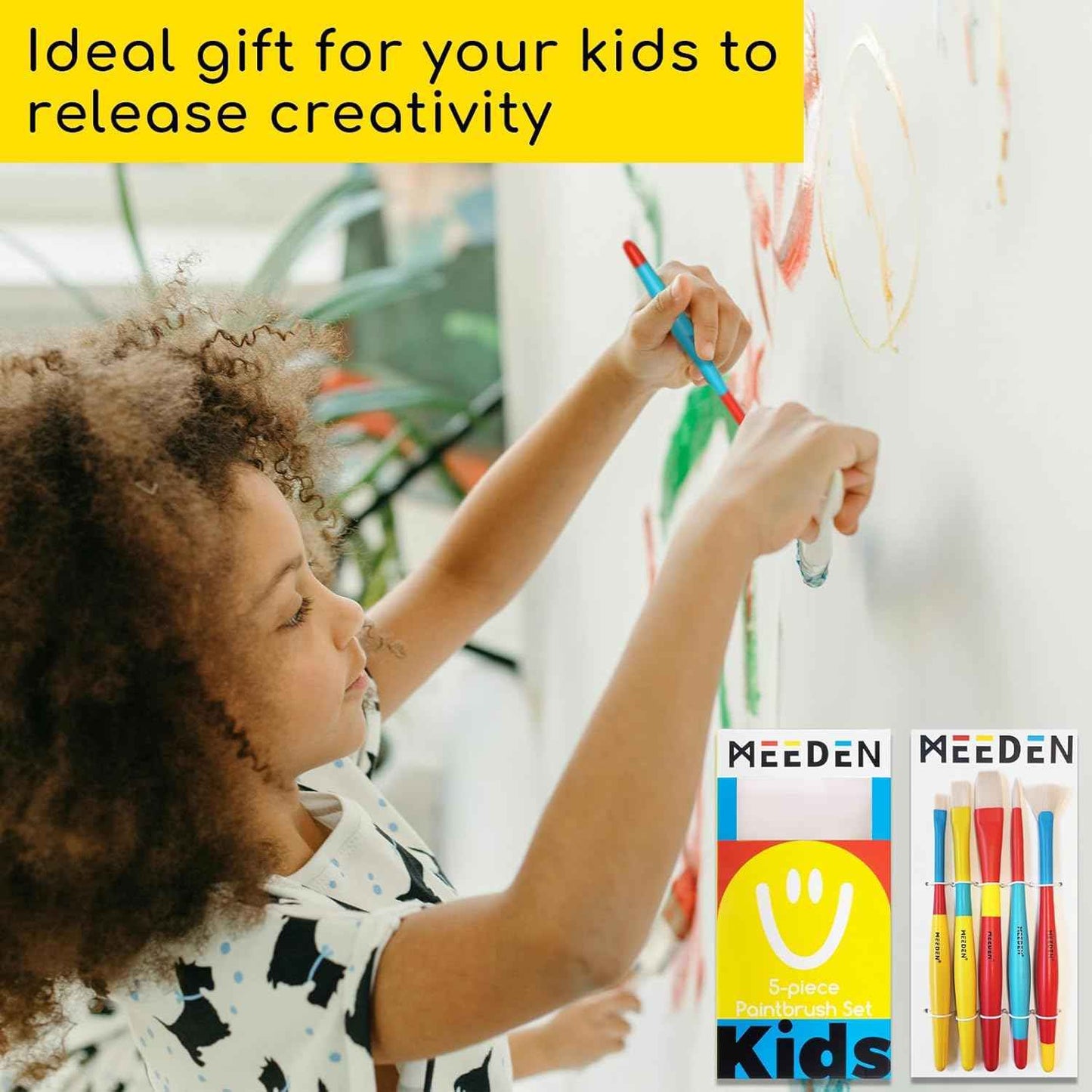 MEEDEN Paint Brushes for Kids 5 Pack