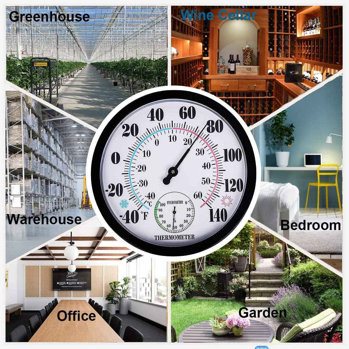 10 Inch Indoor Outdoor Thermometer Hygrometer