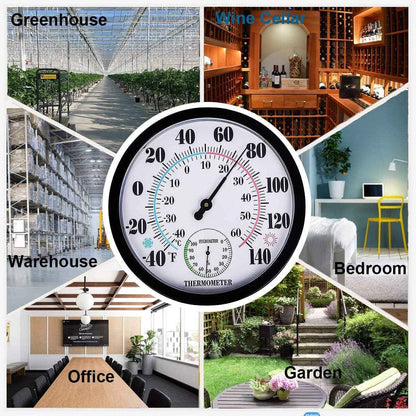 10 Inch Indoor Outdoor Thermometer Hygrometer