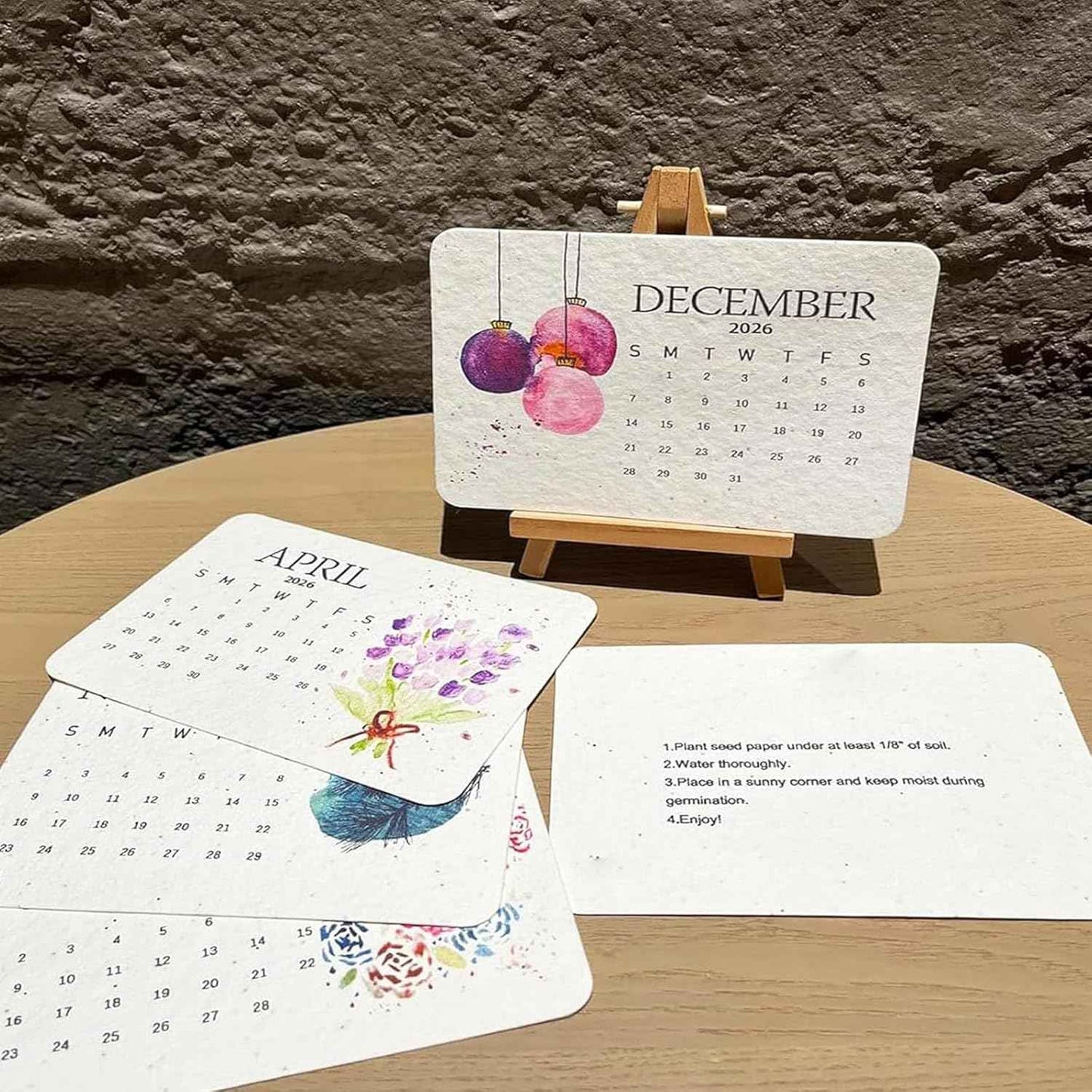 Eco-Friendly Plantable Love Seed Calendar 2026