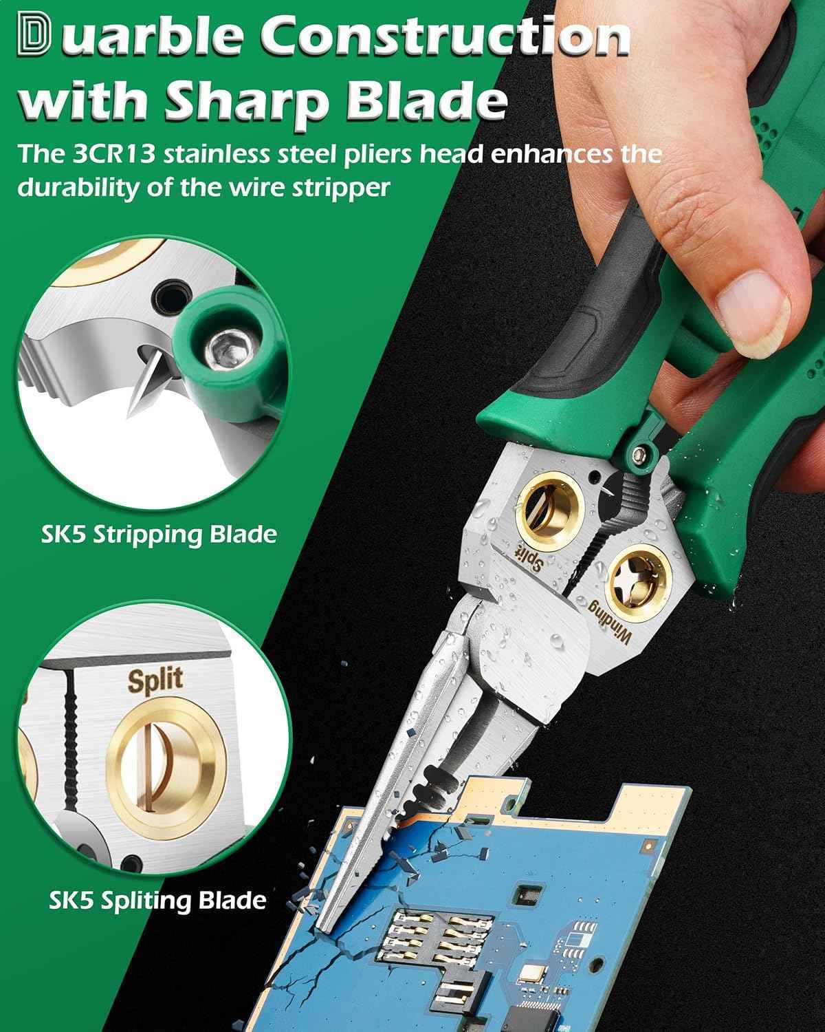 8 In 1 Wire Stripper with Voltage Tester