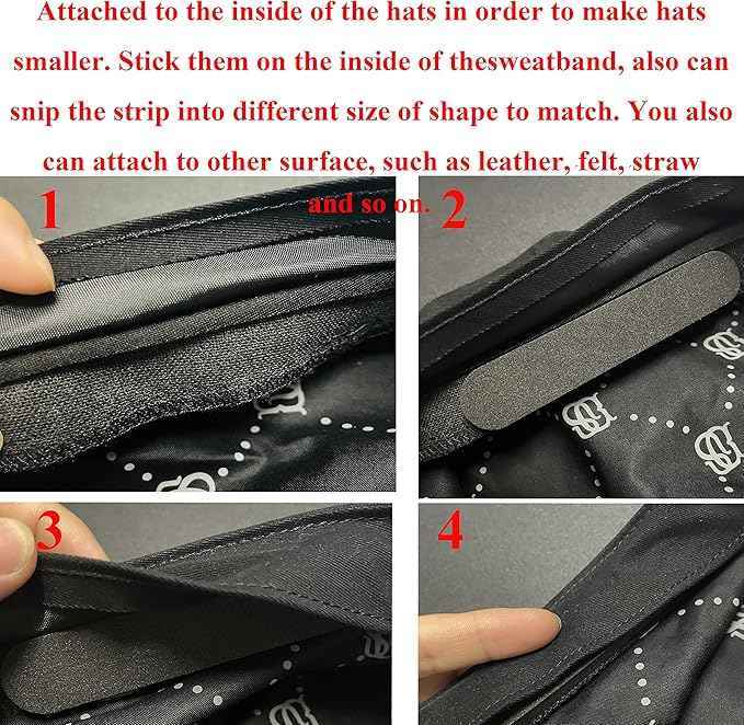 30pcs Hat Size Tape Reducer Inserts Liner Foam Black and White