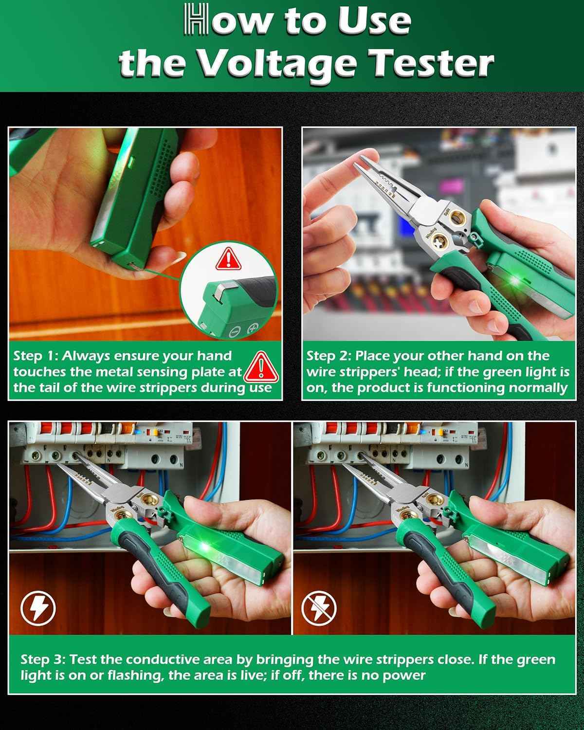 8 In 1 Wire Stripper with Voltage Tester