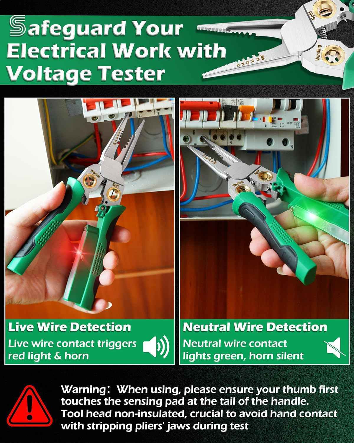 8 In 1 Wire Stripper with Voltage Tester