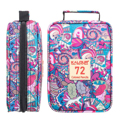 KALOUR 72 Color Oil Based Art Drawing Pencils with Pencil Case Pink - TTpen