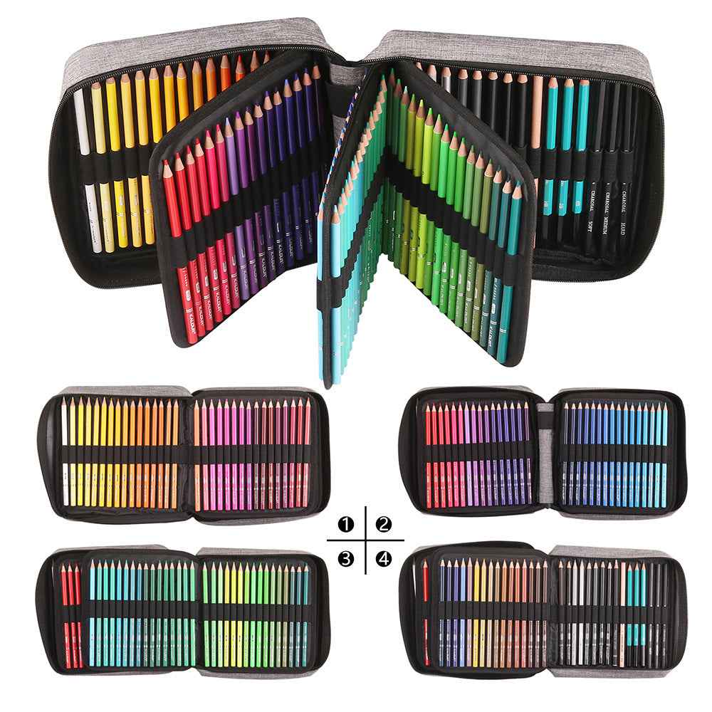 KALOUR 132 Colored Pencils Set with Portable Zipper Travel Case - TTpen