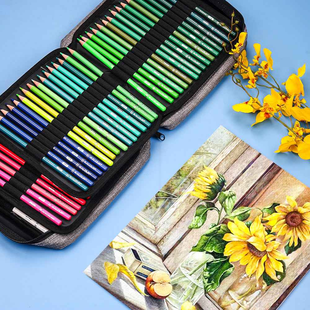 KALOUR 132 Colored Pencils Set with Portable Zipper Travel Case - TTpen