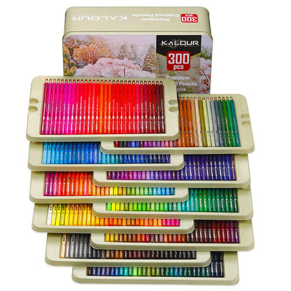 KALOUR 300 Colors Professional Colored Pencils Set Tin Box - TTpen