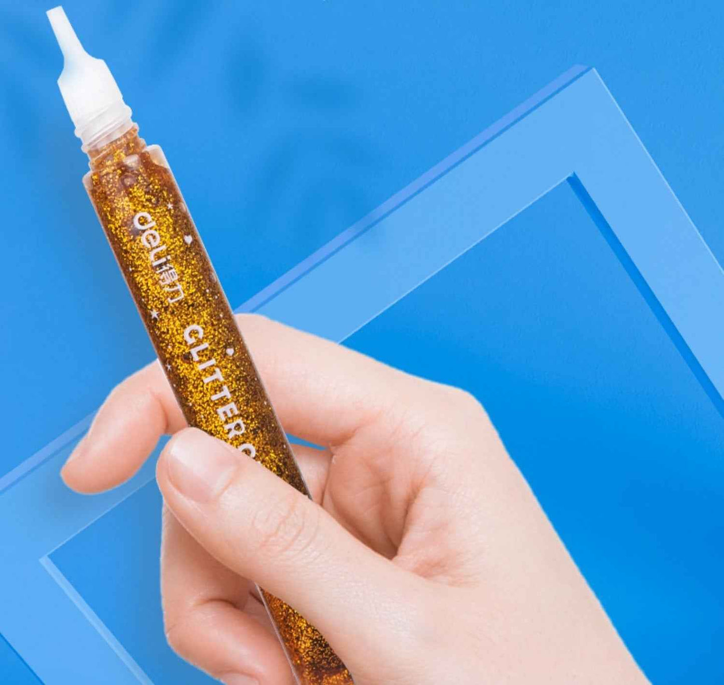 DELI 12 Color Glitter Glue Stick Pens Set 12ml