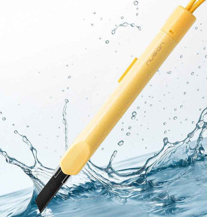 Deli Utility Knife Auto-Lock Box Cutter with Silicone Lanyard 4 Pack