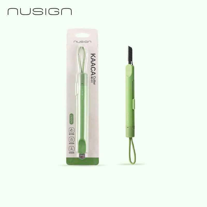 Deli Utility Knife Auto-Lock Box Cutter with Silicone Lanyard 4 Pack