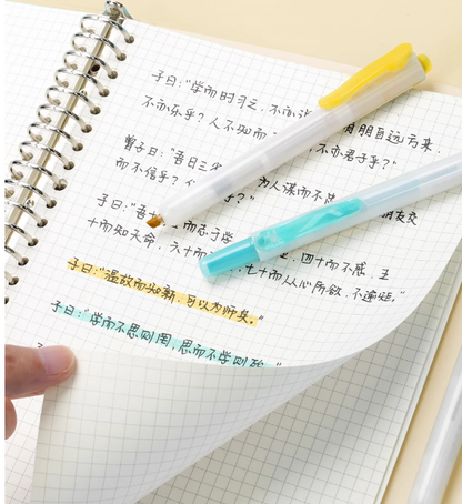 DIANSHI Retractable Highlighters 6 Assorted Colors with Refills