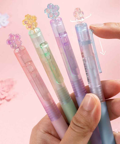 Deli Sakura Scented Click Gel Pen Black Ink,0.5mm,12-Piece