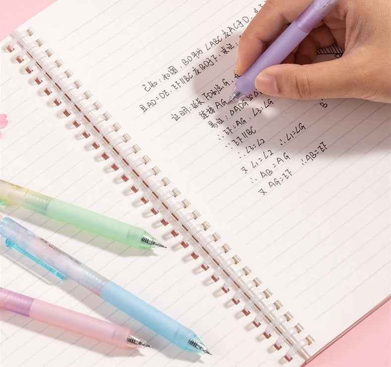 Deli Sakura Scented Click Gel Pen Black Ink,0.5mm,12-Piece