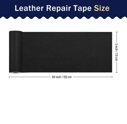 Leather Repair Patch for Furniture - Self Adhesive 3x60 Inch,2 Rolls