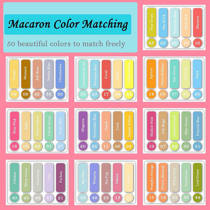 KALOUR 50 Macaron Colored Artist Pencils Set for Adults Kids - TTpen