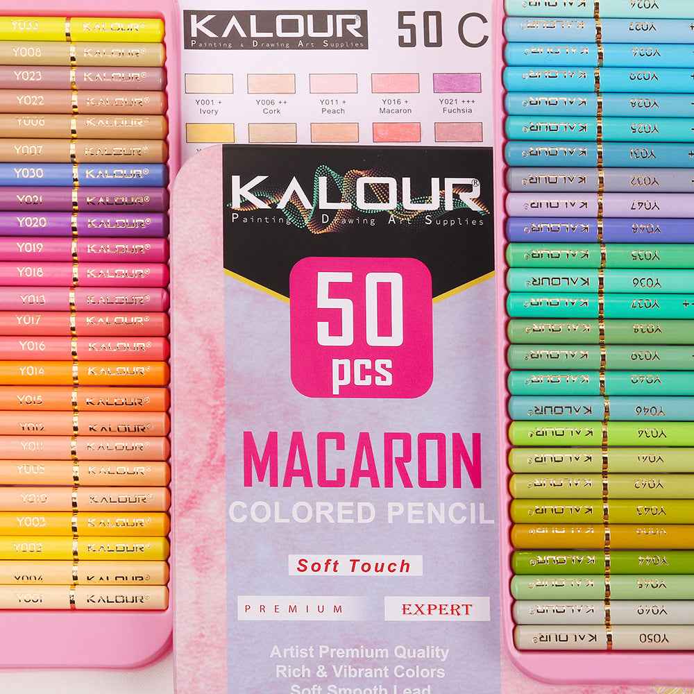 KALOUR 50 Macaron Colored Artist Pencils Set for Adults Kids - TTpen