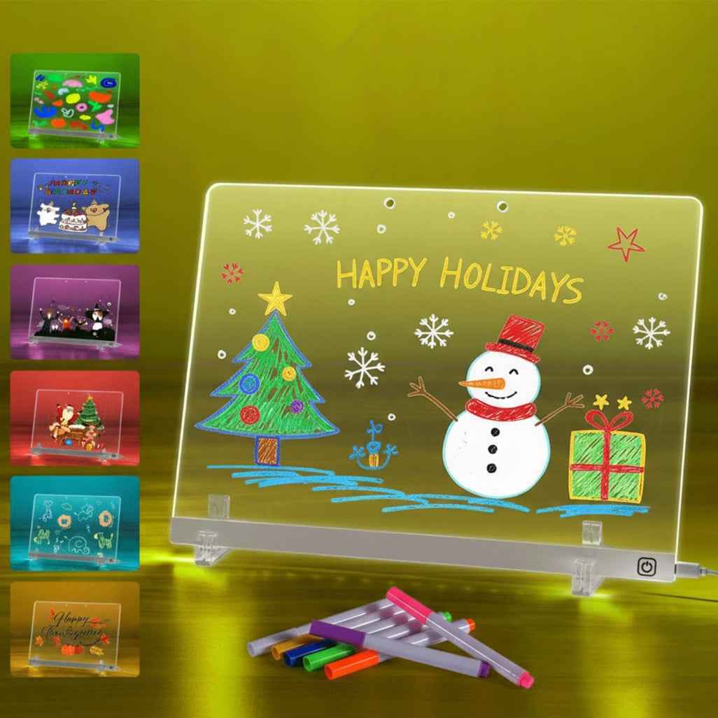 LED Light Up Drawing Tablet Board Rechargeable 13.8"X10"