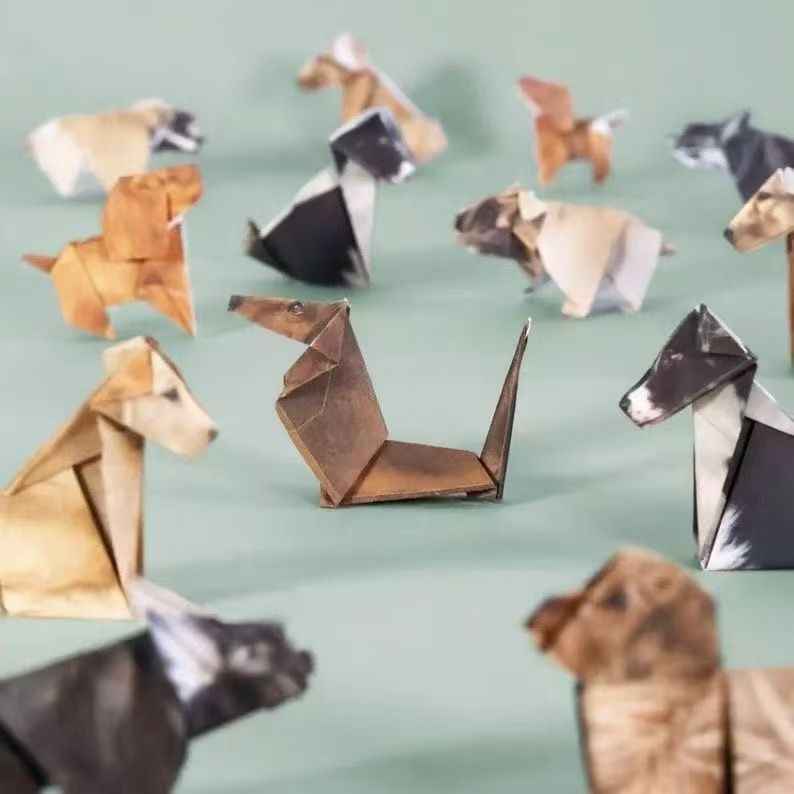 3D Origami Paper Cats and Pups 100 Sheets 2 Pack
