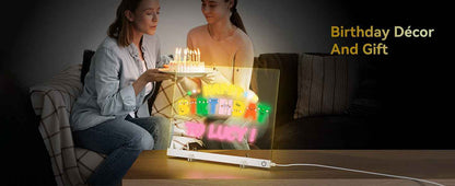 LED Light Up Drawing Tablet Board Rechargeable 13.8"X10"