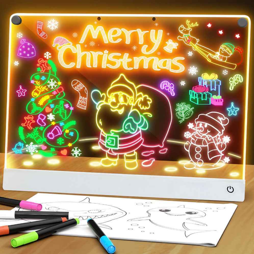 LED Light Up Drawing Tablet Board Rechargeable 13.8"X10"
