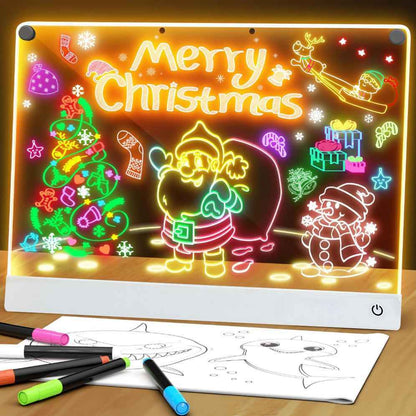 LED Light Up Drawing Tablet Board Rechargeable 13.8"X10"