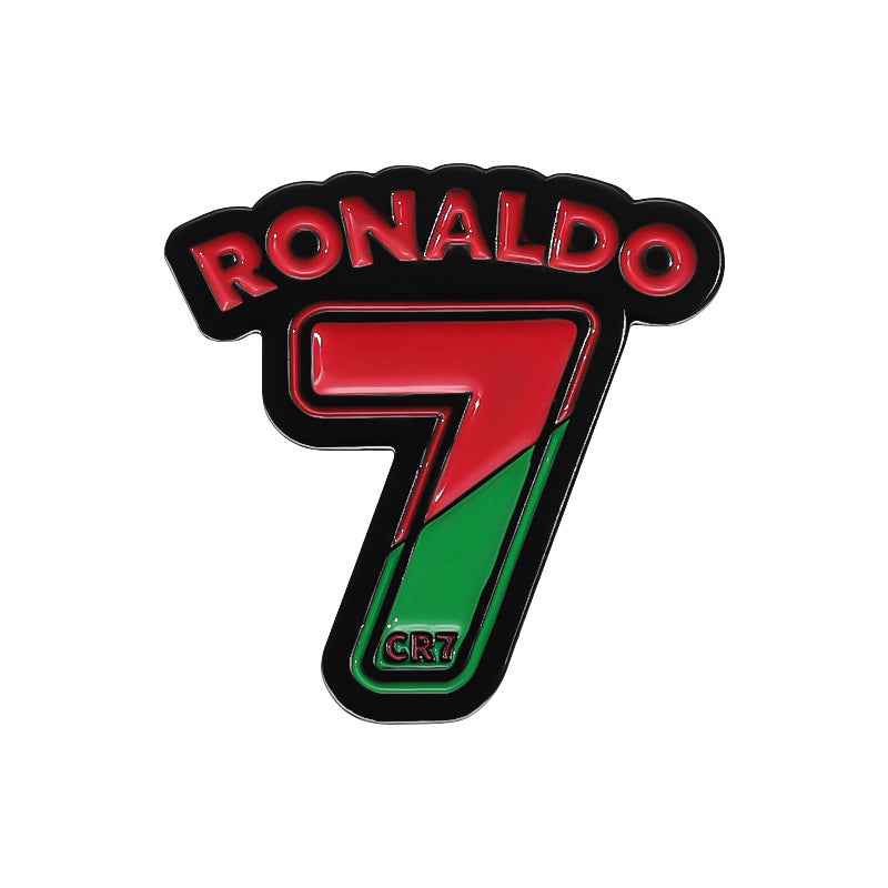 CR7 Ronaldo Football Enamel Pin | Festive Gift for Fans