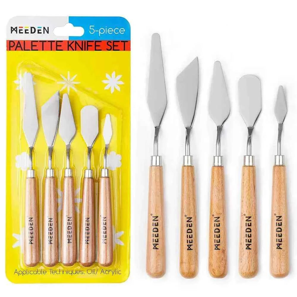 MEEDEN 5Pcs Palette Knife Set for Oil Canvas Acrylic Painting