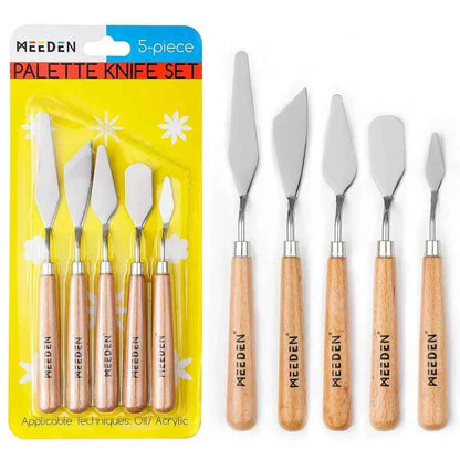 MEEDEN 5Pcs Palette Knife Set for Oil Canvas Acrylic Painting