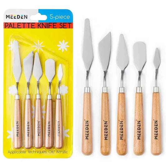 MEEDEN 5Pcs Palette Knife Set for Oil Canvas Acrylic Painting
