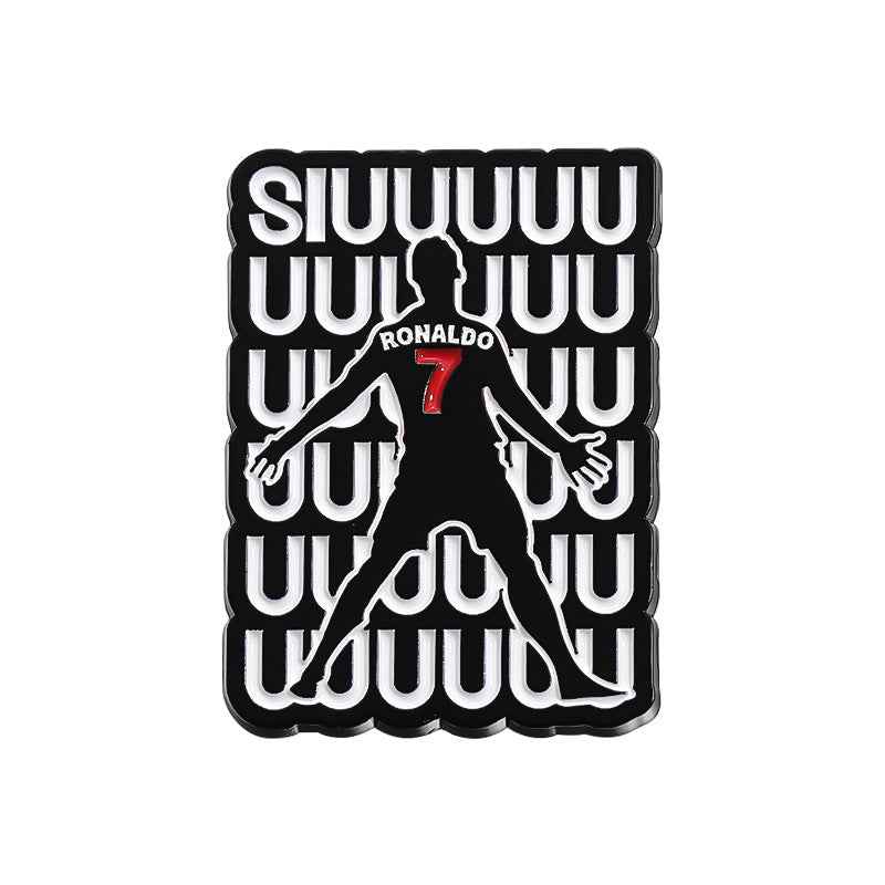 CR7 Ronaldo Football Enamel Pin | Festive Gift for Fans