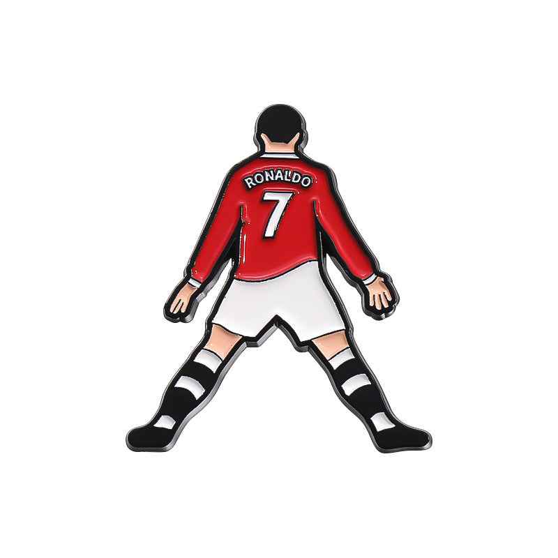 CR7 Ronaldo Football Enamel Pin | Festive Gift for Fans