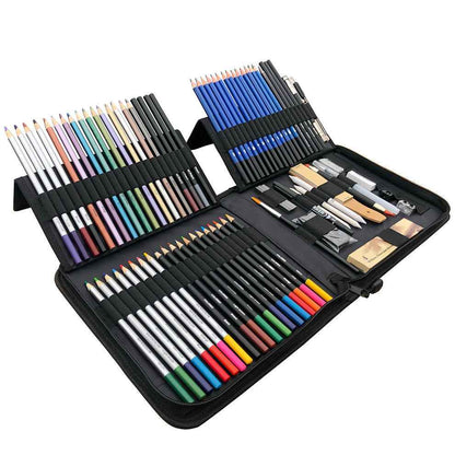 KALOUR 83 Piece Art Drawing Supplies Colored Sketching Pencils Set - TTpen