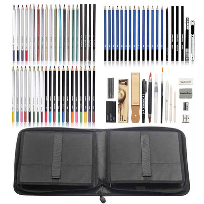 KALOUR 83 Piece Art Drawing Supplies Colored Sketching Pencils Set - TTpen