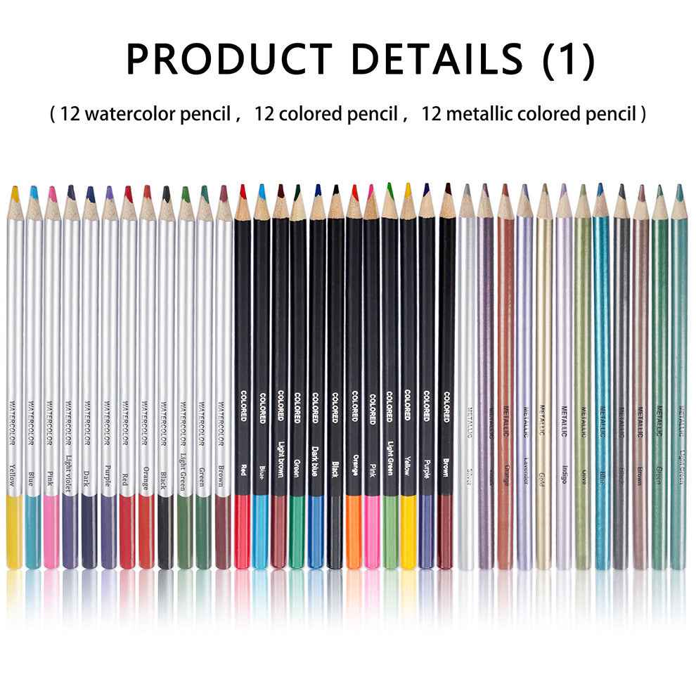 KALOUR 83 Piece Art Drawing Supplies Colored Sketching Pencils Set - TTpen