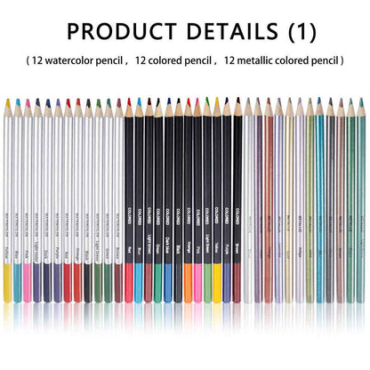 KALOUR 83 Piece Art Drawing Supplies Colored Sketching Pencils Set - TTpen